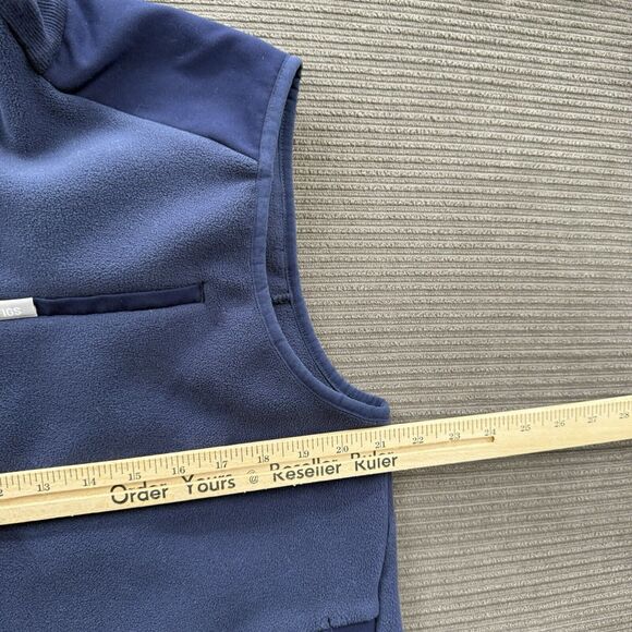 Figs Vest Women Medium Blue Polyester Medical Hospital Nursing Pockets. - Picture 4 of 9